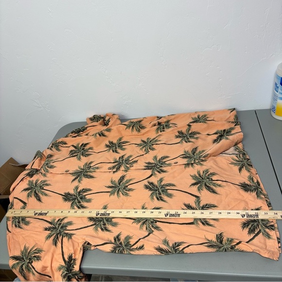 Caribbean Silk Blend Cotton 3XT Men's Button Up Short Sleeve Shirt Palm Tree - Picture 6 of 6